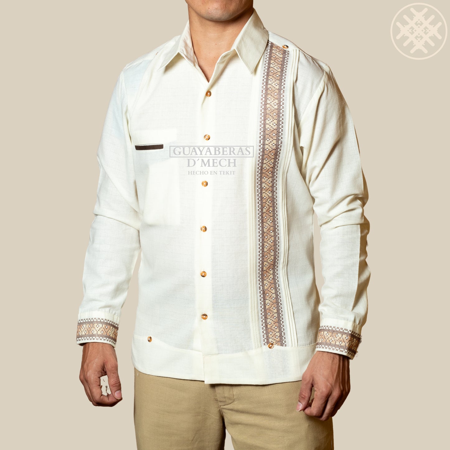 Guayabera Calderón Hueso