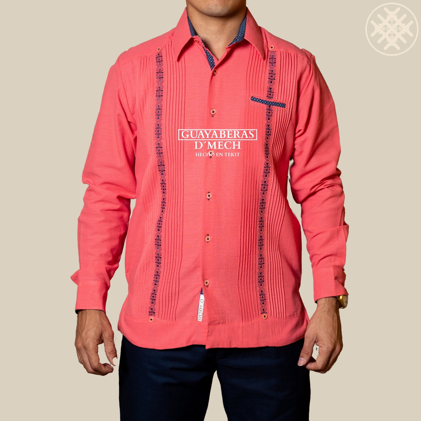 Guayabera Coba Coral