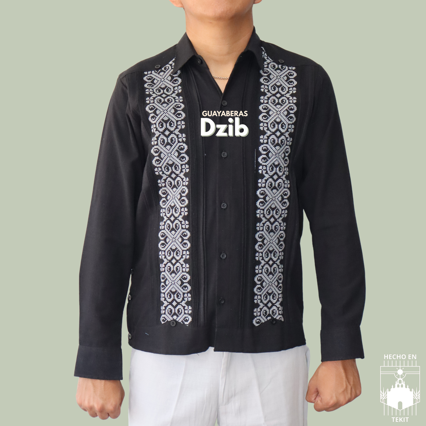 Guayabera Izamal Negra