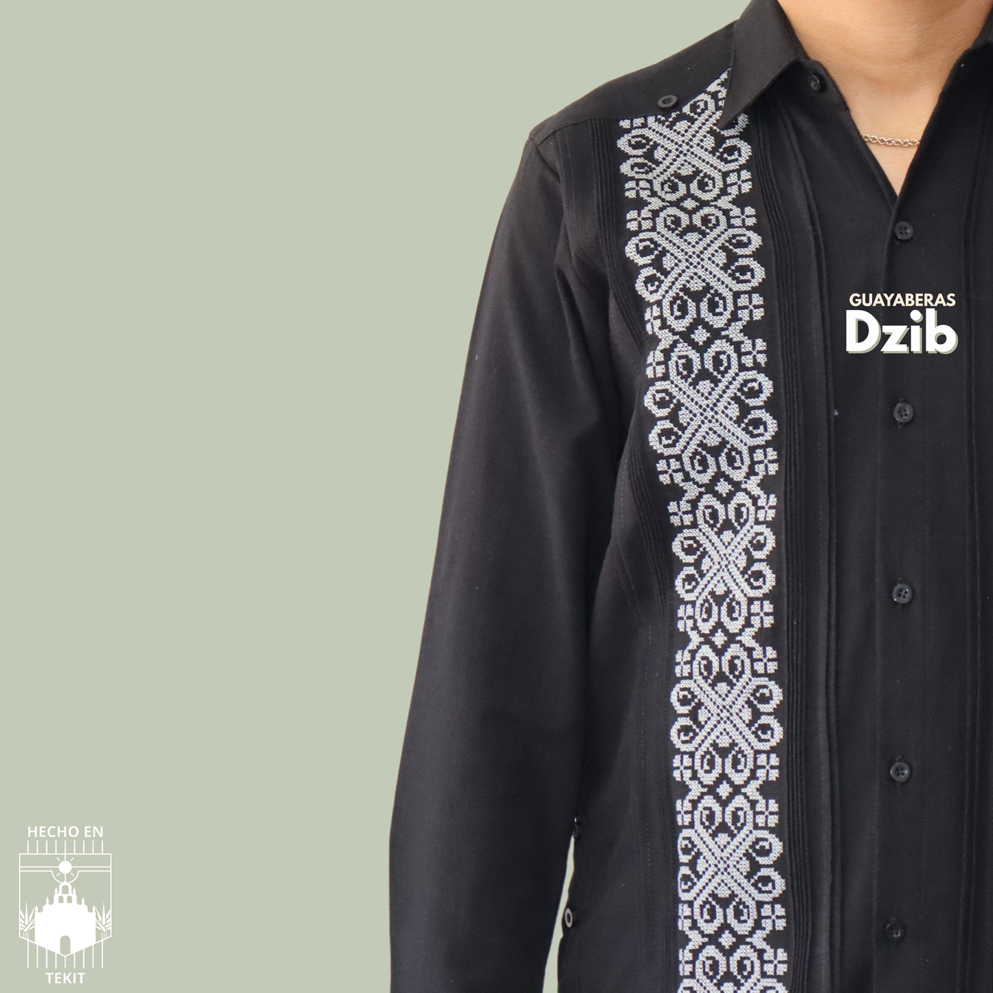 Guayabera Izamal Negra