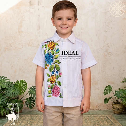 Guayabera Primavera Rosas de Niño