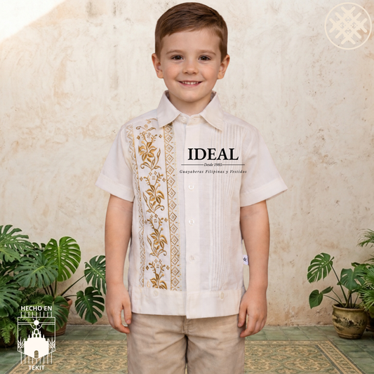 Guayabera Flor de Calabaza Hueso de Niño
