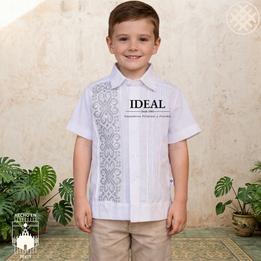 Guayabera Izamal Gris de Niño