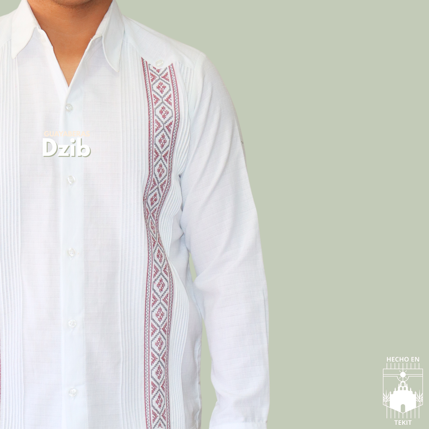 Guayabera Calderon Banda Vino