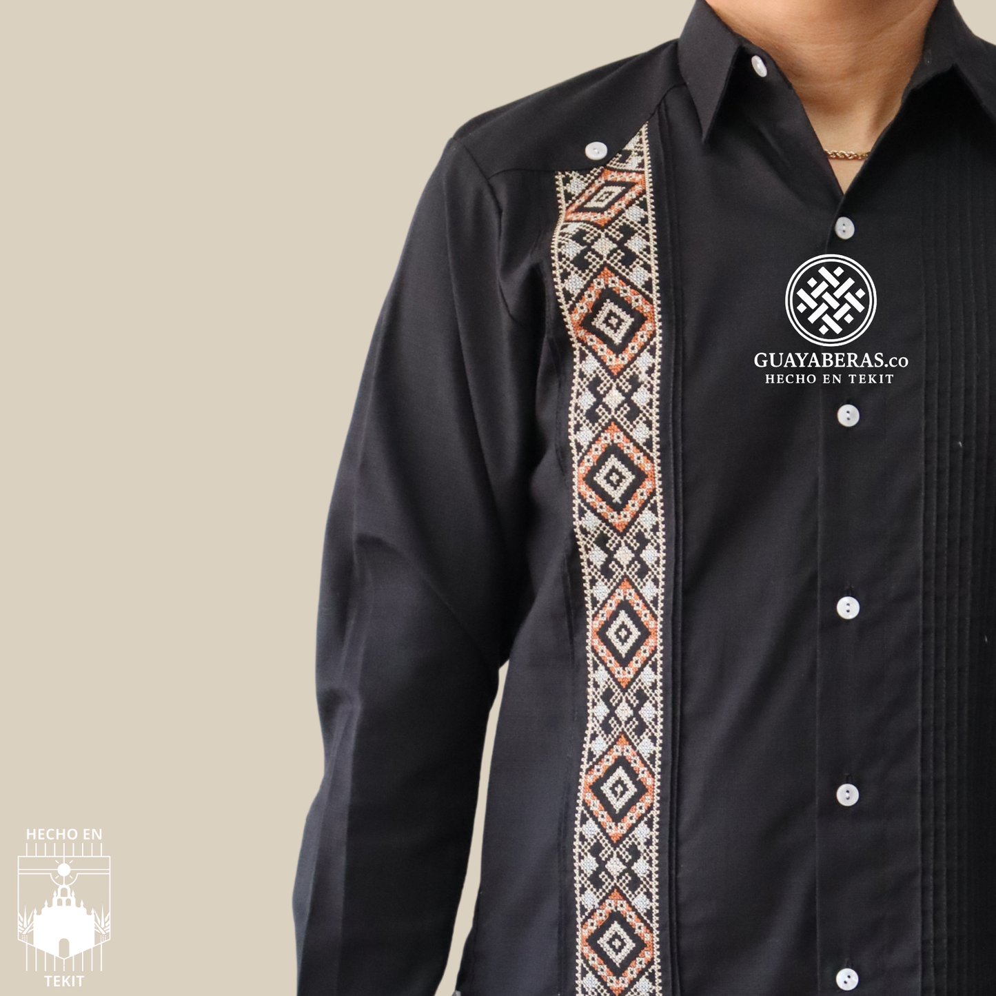 Guayabera Calderon Negra