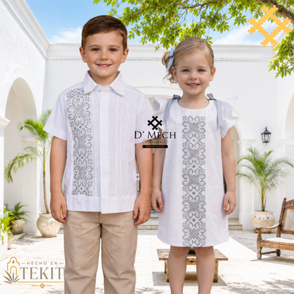 Guayabera Izamal Gris de Niño
