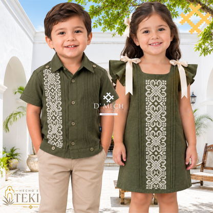 Guayabera Izamal Grise Enfant