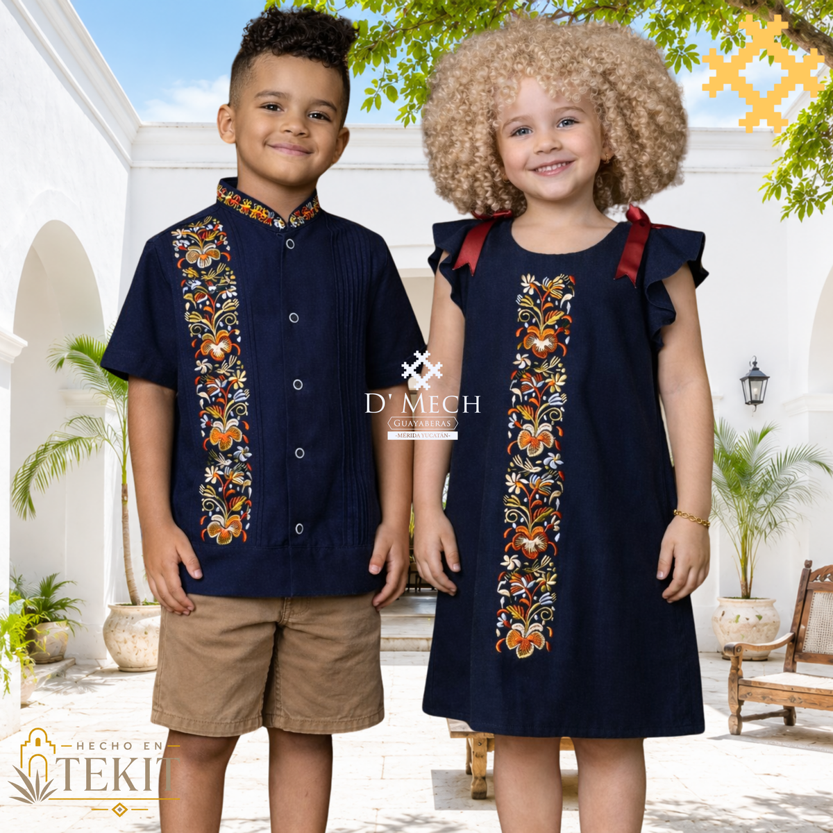 Vestido Colibri Marino de Niña