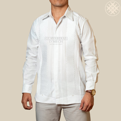 Guayabera Panal Blanco