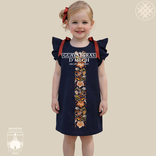 Vestido Colibri Marino Niña