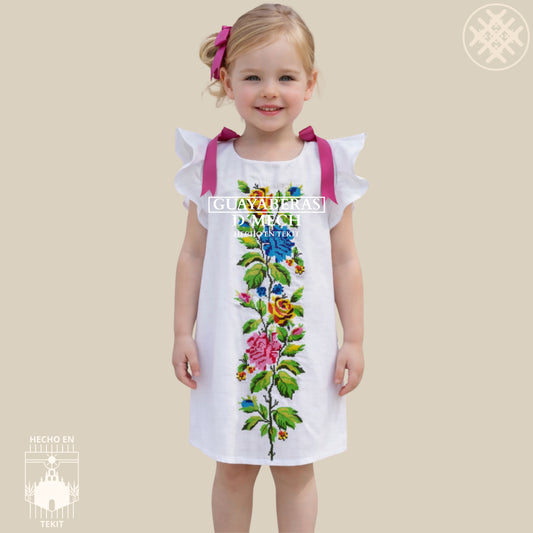 Vestido Primavera Rosas Niña