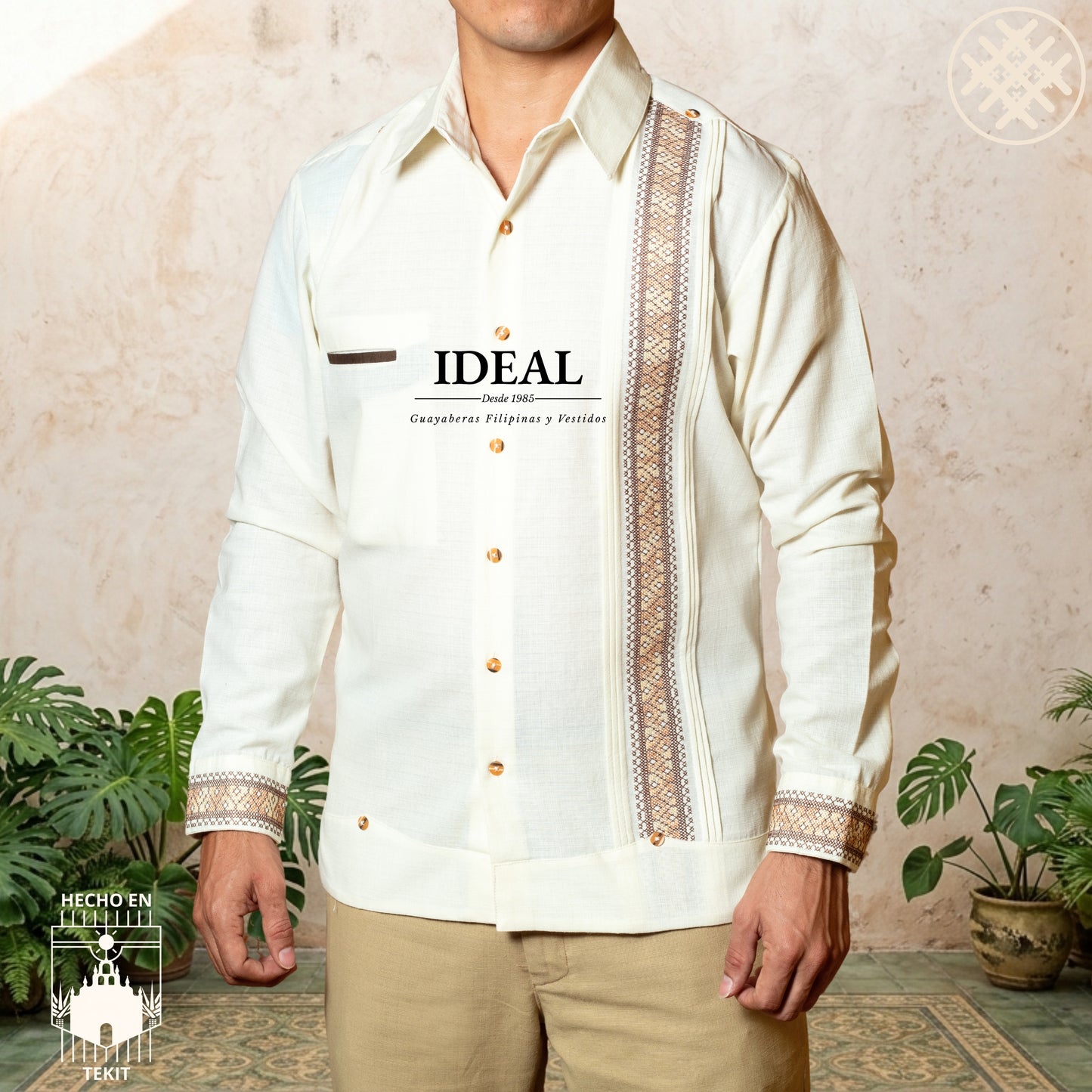 Guayabera Calderón Hueso