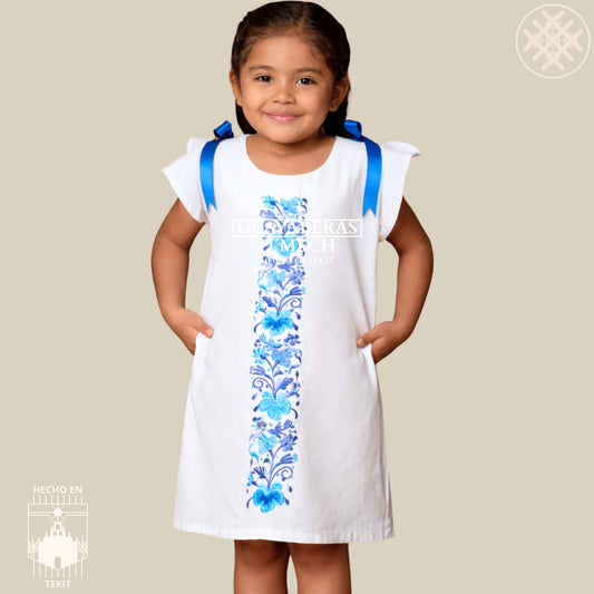 Vestido Colibri Azul Niña
