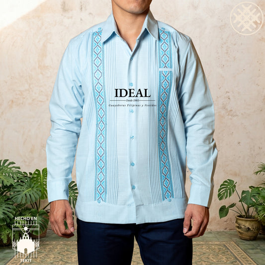 Guayabera Calderón Azul