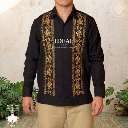 Guayabera Flor de Calabaza Negra