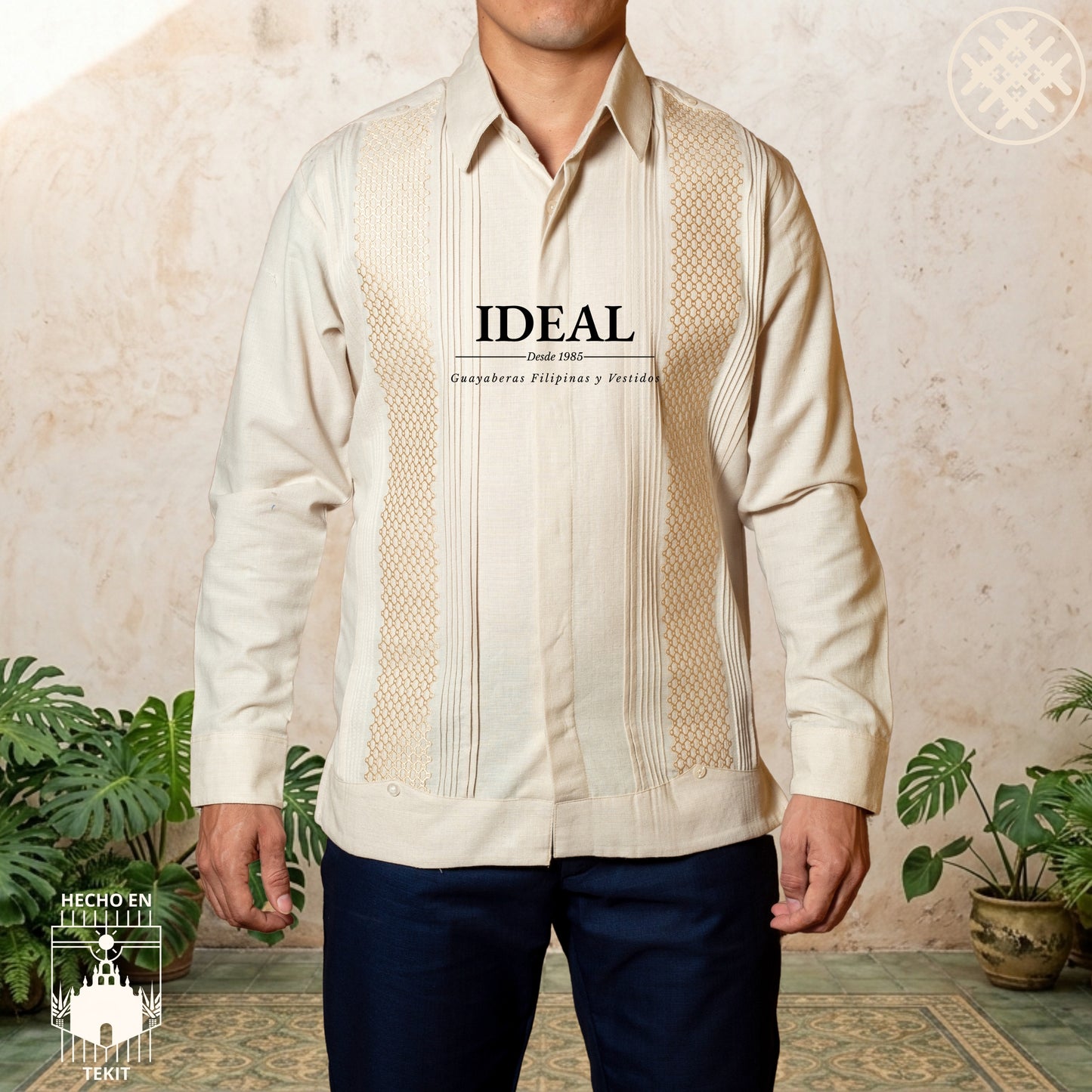 Guayabera Panal Caqui