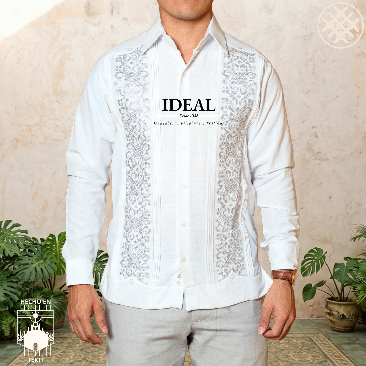 Guayabera Izamal Gris