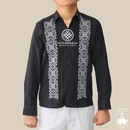 Guayabera Izamal Negra
