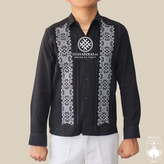 Guayabera Izamal Negra
