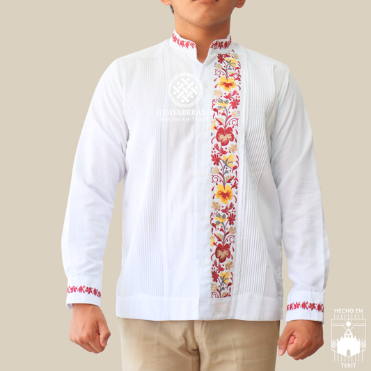 Guayabera Colibrí Banda Vino