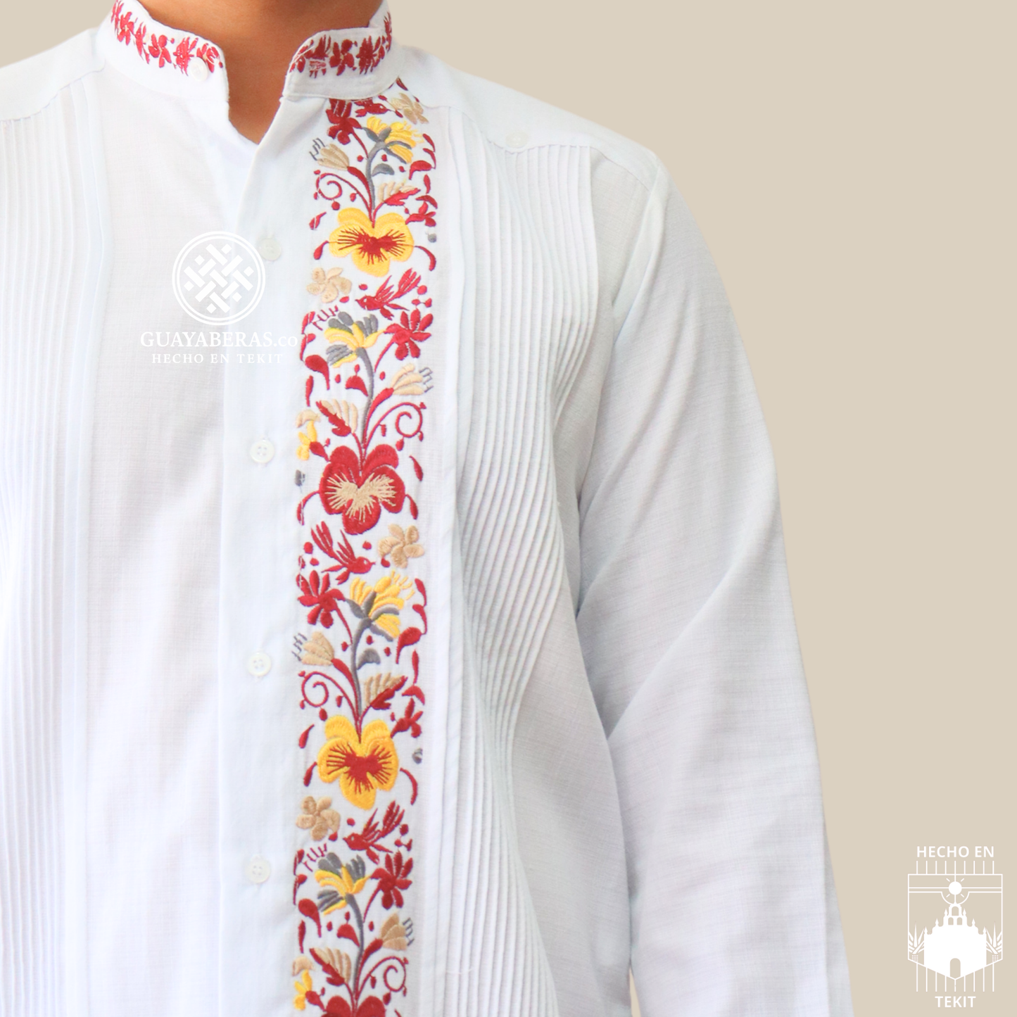 Guayabera Colibrí Banda Vino