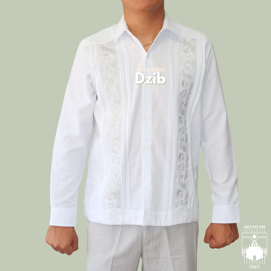 Guayabera Palmas Plata