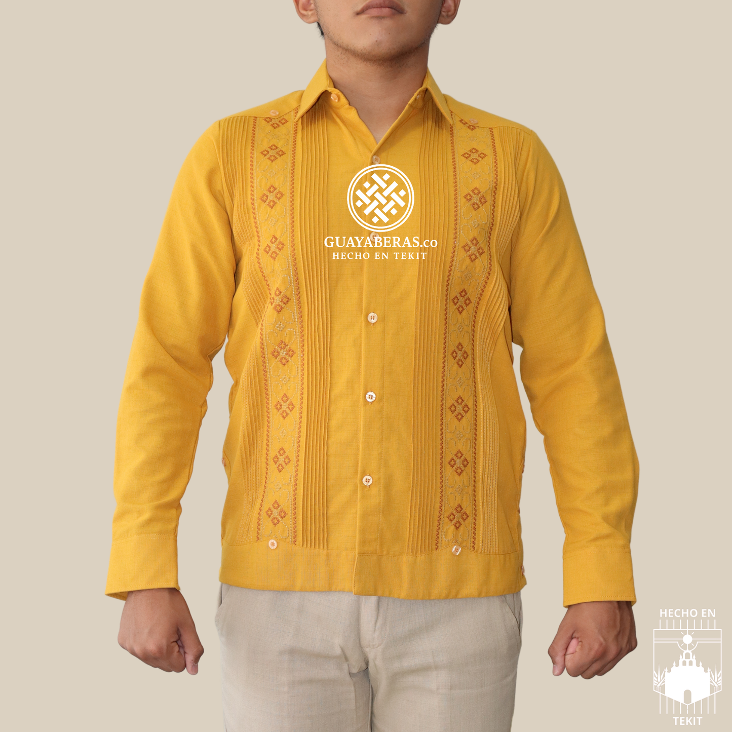 Guayabera Calderon Mostaza