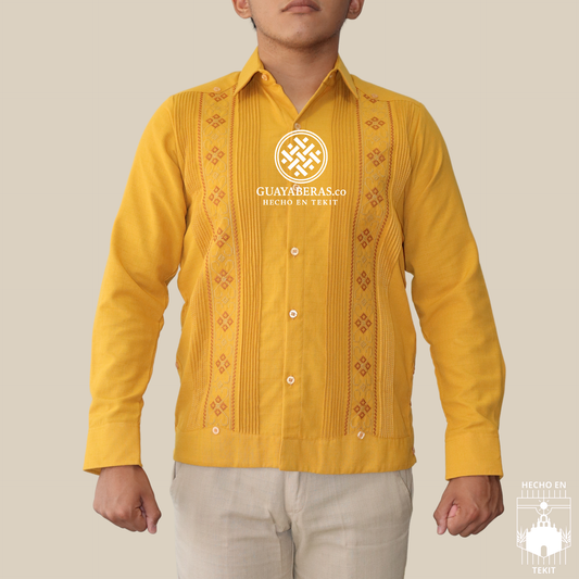 Guayabera Calderon Mostaza