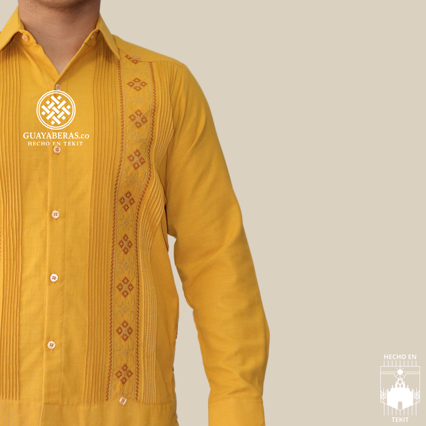 Guayabera Calderon Mostaza