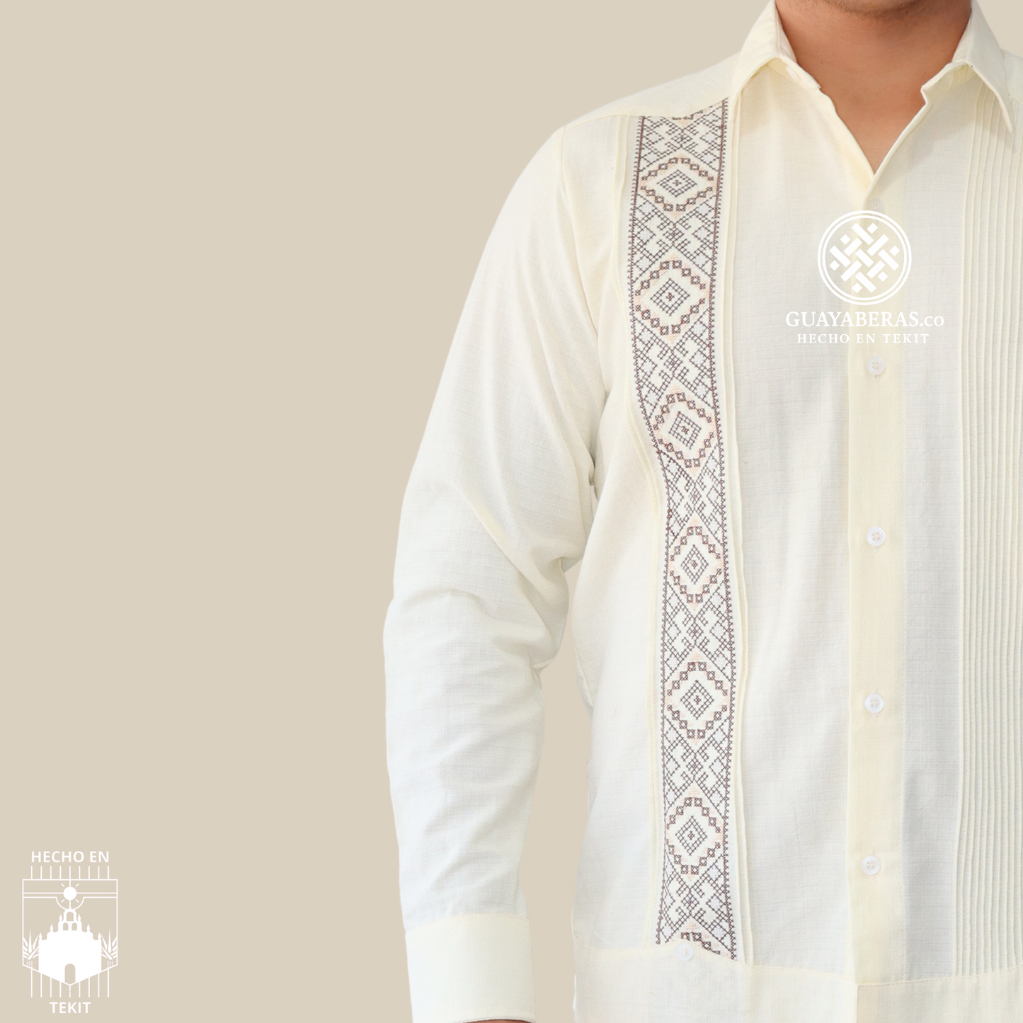 Guayabera Calderon Hueso