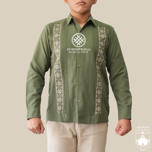 Guayabera Cruces Olivo