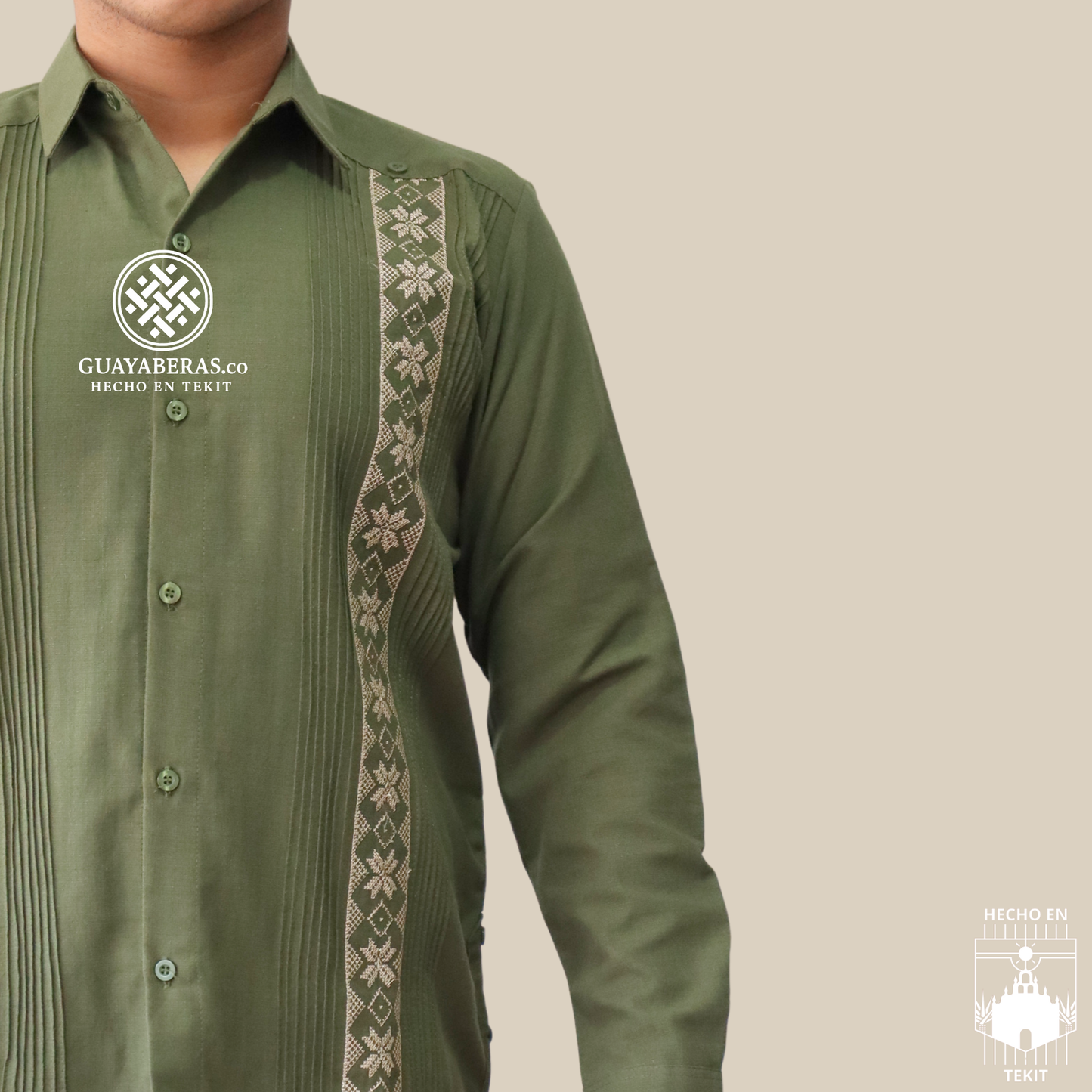 Guayabera Cruces Olivo