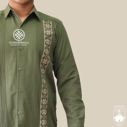 Guayabera Cruces Olivo