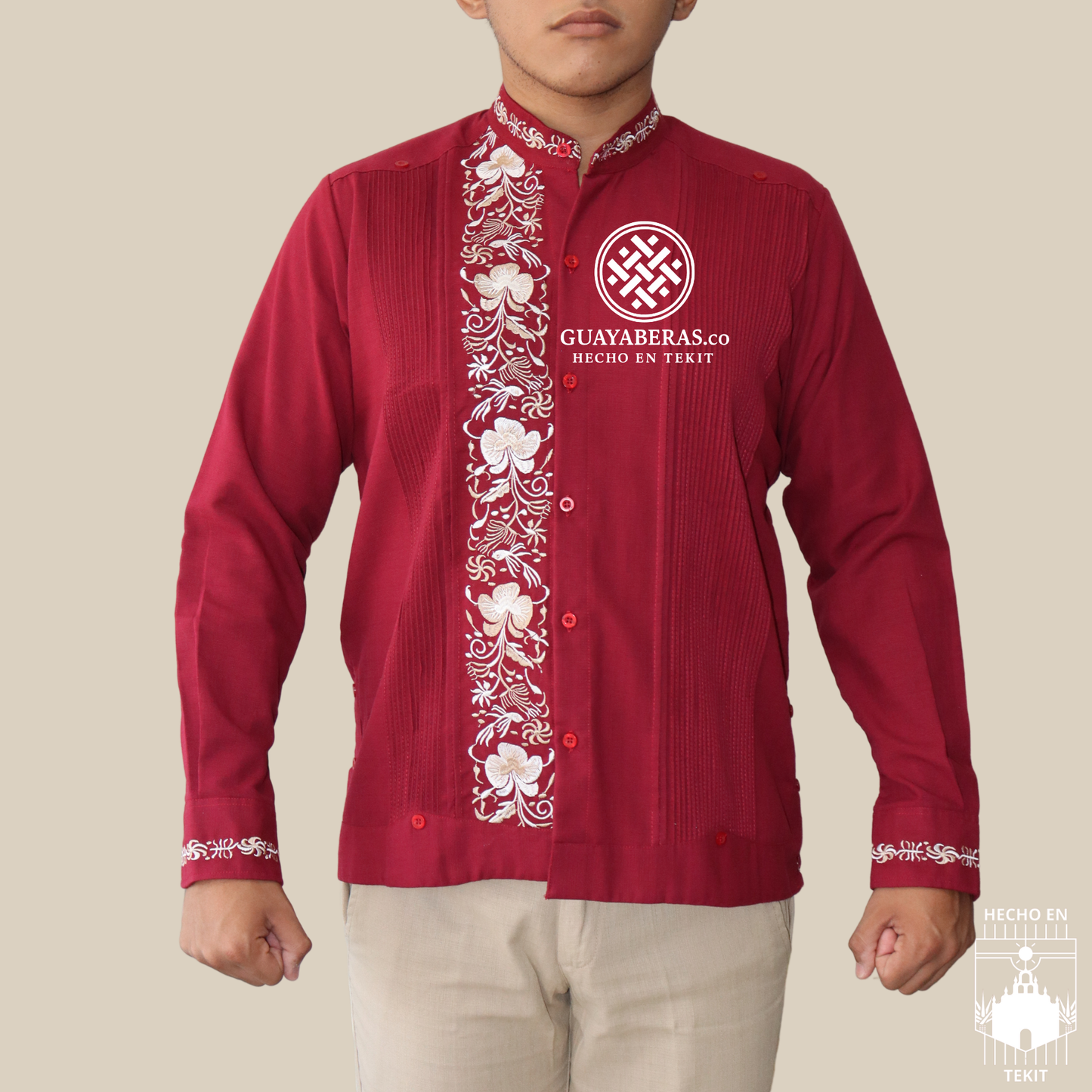 Guayabera Colibrí Vino