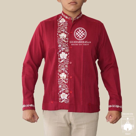 Guayabera Colibrí Vino