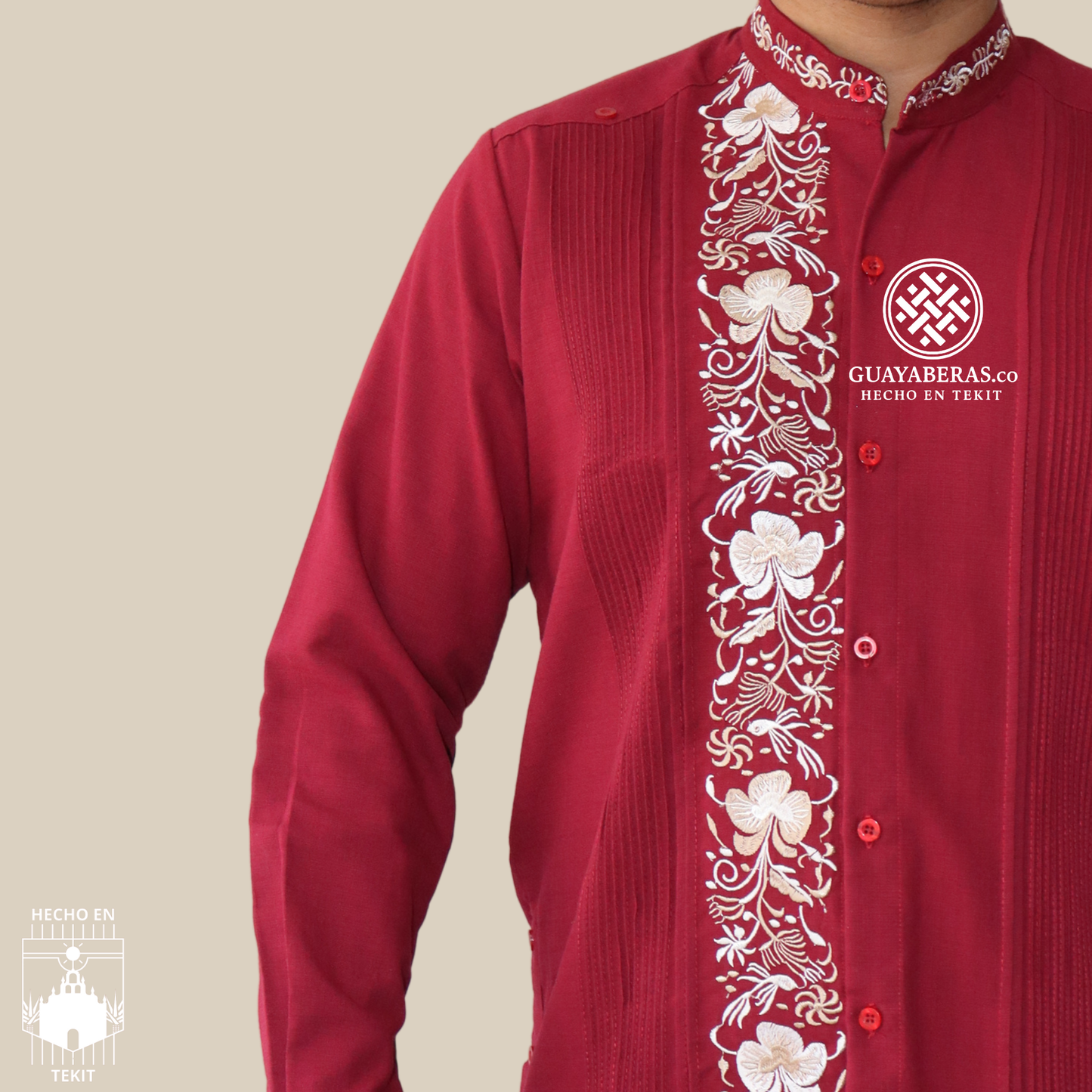 Guayabera Colibrí Vino