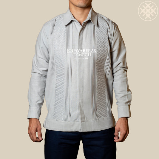 Guayabera Panal Gris