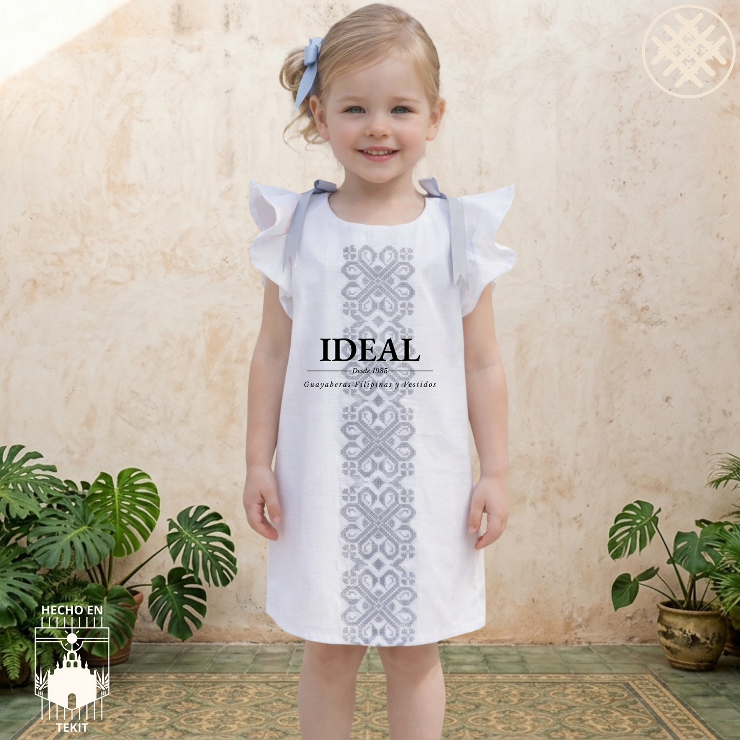 Vestido Izamal Gris de Niña