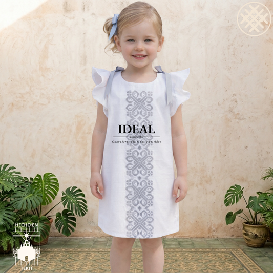 Vestido Izamal Gris de Niña