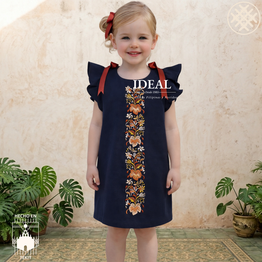 Vestido Colibri Marino de Niña