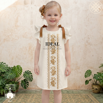 Duo Flor de Calabaza Hueso Infantil