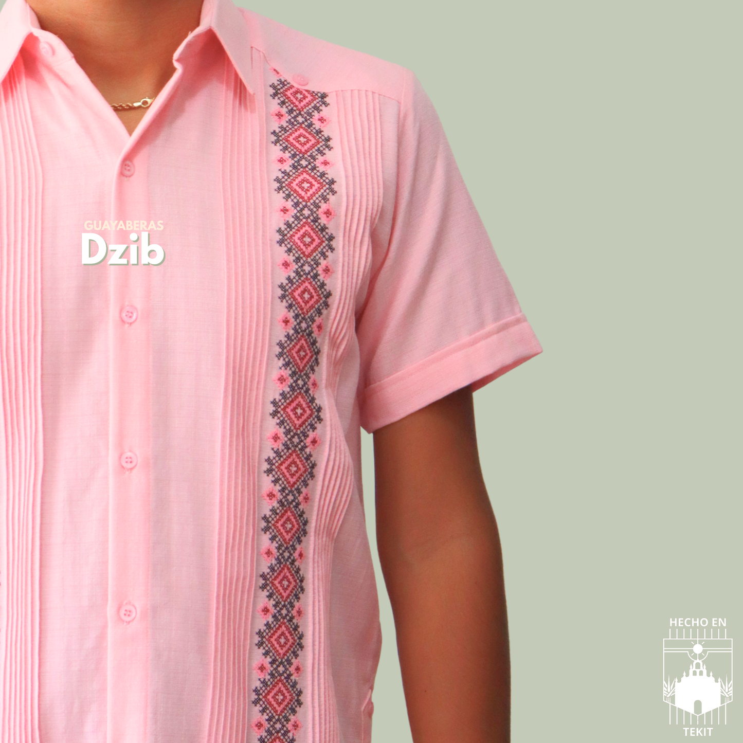 Guayabera  Ajolote Rosa