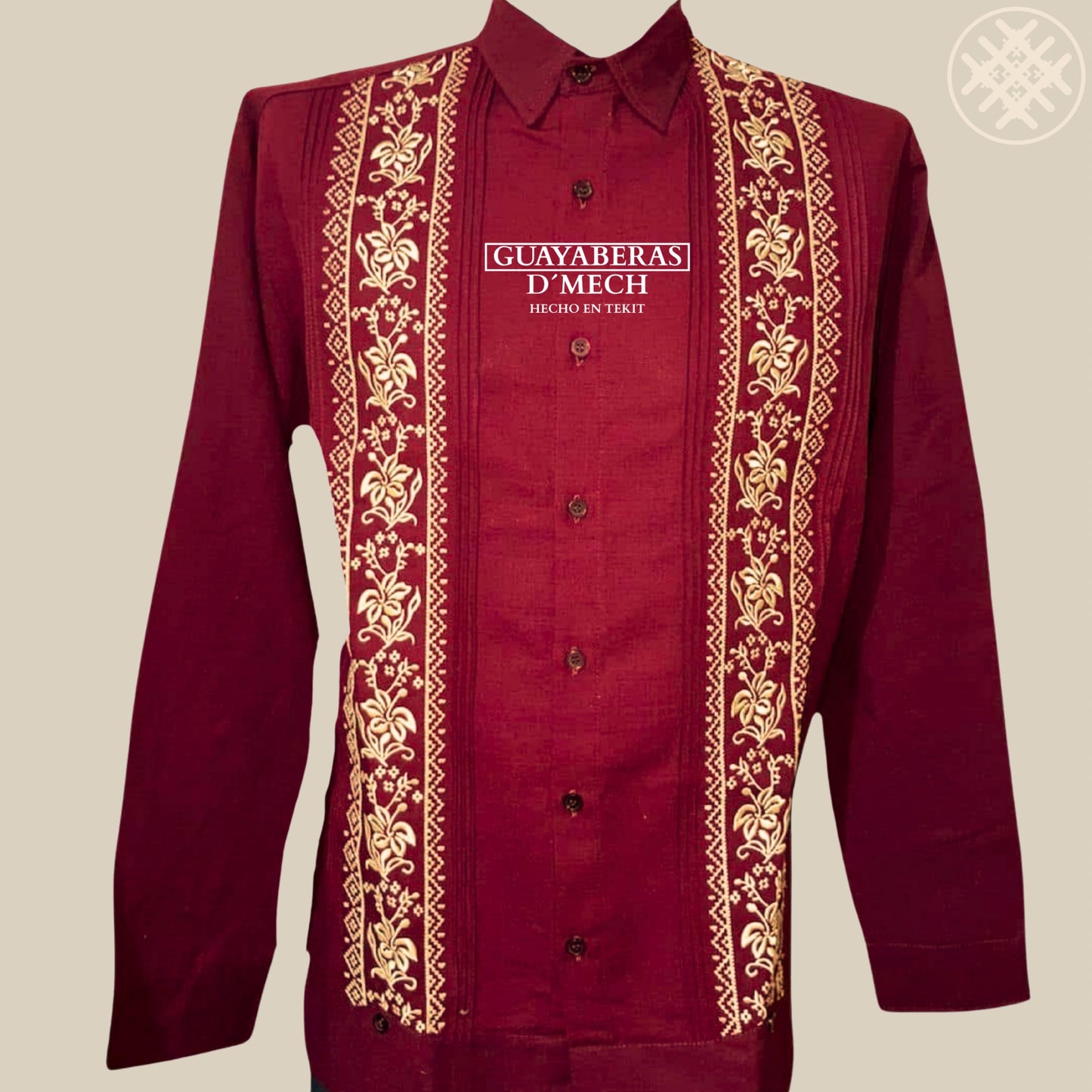 Guayabera Flor de Calabaza Vino