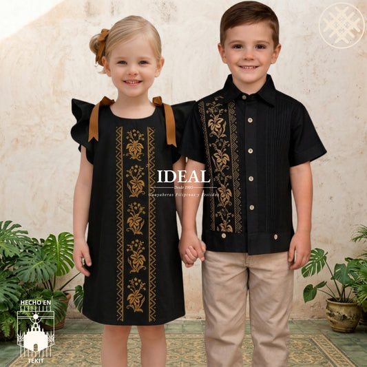 Duo Flor de Calabaza Negra Infantil
