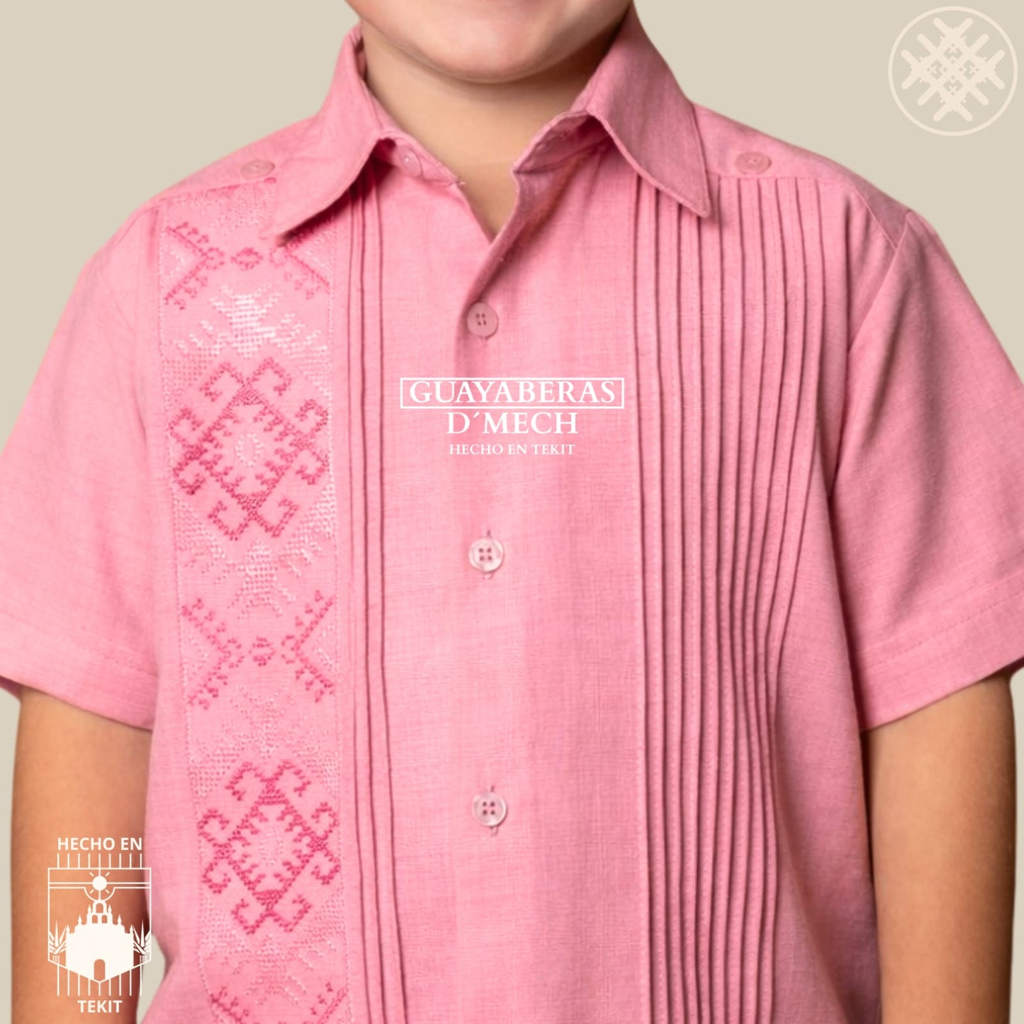 Guayabera Jaiba Palo de Rosa Niño