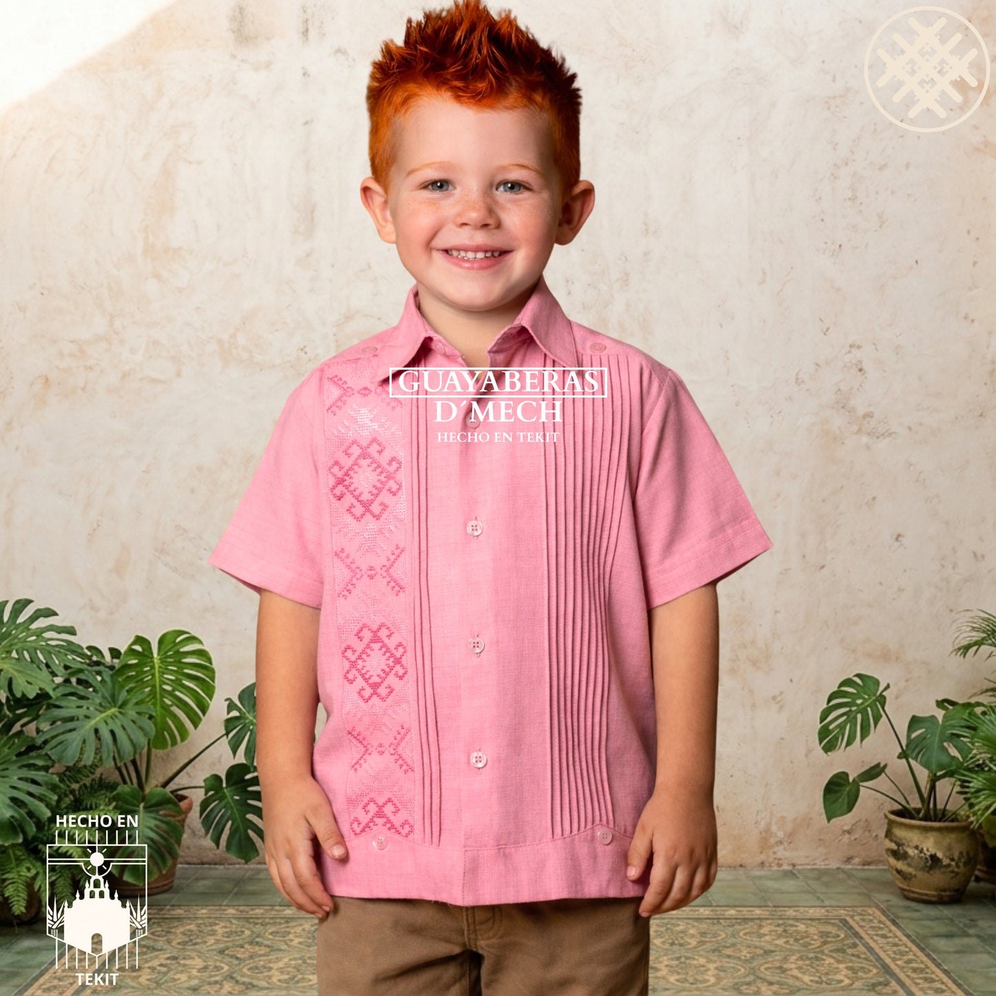 Guayabera Jaiba Palo de Rosa Niño