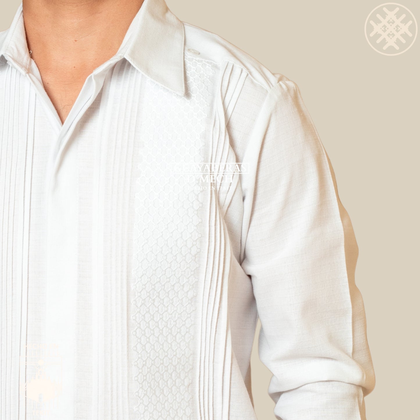 Guayabera Panal Blanco