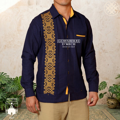 Guayabera Izamal Marino