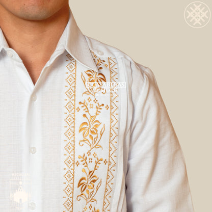 Guayabera Flor de Calabaza Blanca