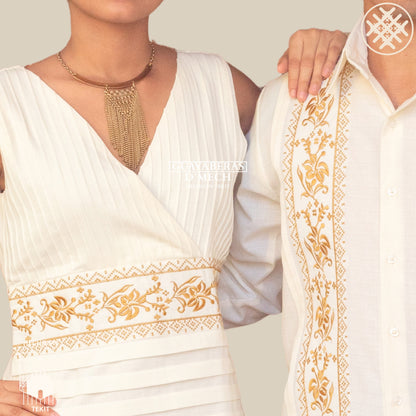 Duo Flor de Calabaza Hueso